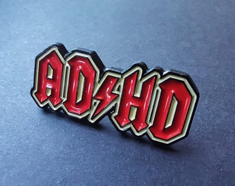 AC/DC inspired ADHD Enamel Pin