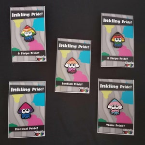 Inkling Pride Inspired Splatoon Enamel Pin | LBTQ+ Enamel Pride Pin For Gamers Octoling Squid Splatoon
