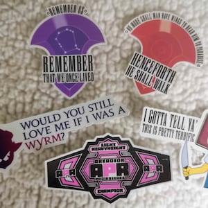 Final Fantasy XIV Inspired Quote Stickers | FFXIV Decal Stickers for Final Fantasy Fans Gift for Gamers