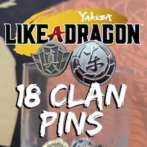 Yakuza: Like a Dragon Clan Pins | Tojo, Omi, Seiryu and Other Yakuza Clan Pins for Cosplay