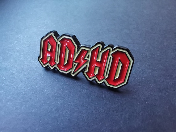 AC/DC inspired ADHD Enamel Pin