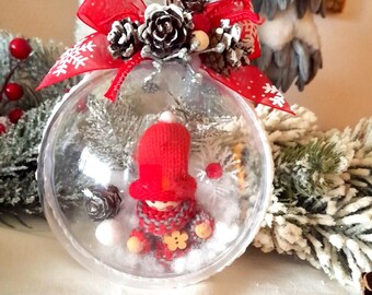 Boule de Noël en Plexiglass " Le petit Lutin "