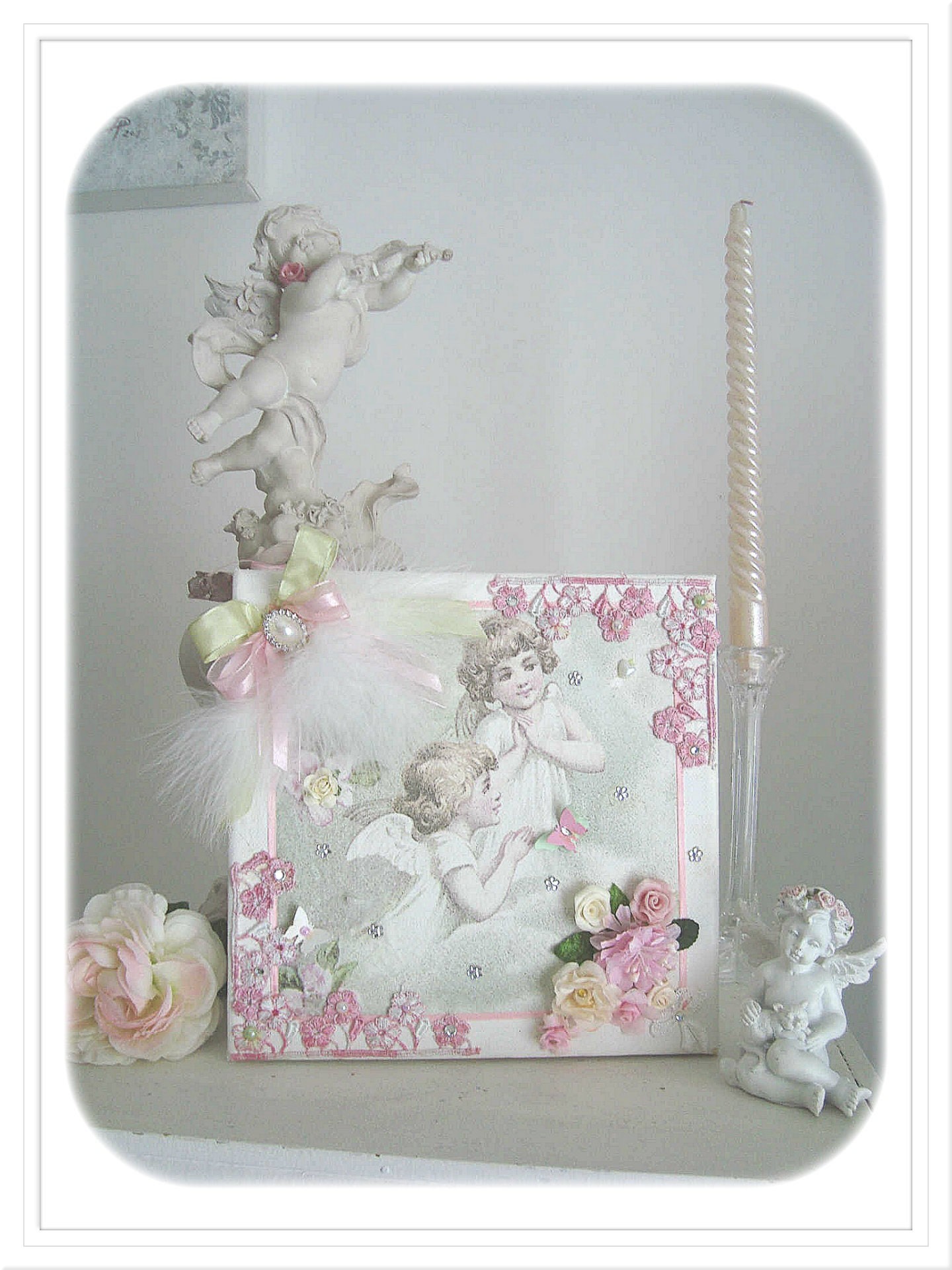 Tableau de Style Vintage /Romantique La Prière Des Anges 
