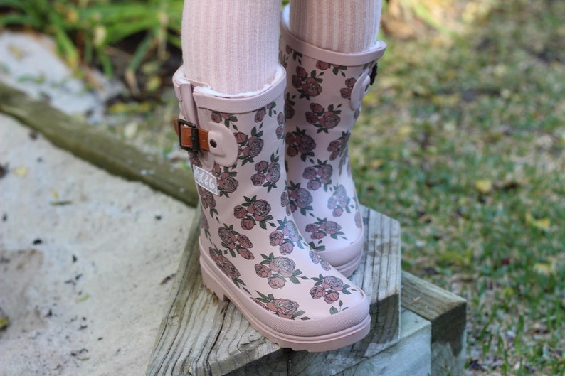 SCOUT natural rubber Vintage Floral gumboots fully lined Ready to post image 5