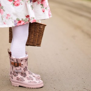 SCOUT natural rubber Vintage Floral gumboots fully lined Ready to post image 4