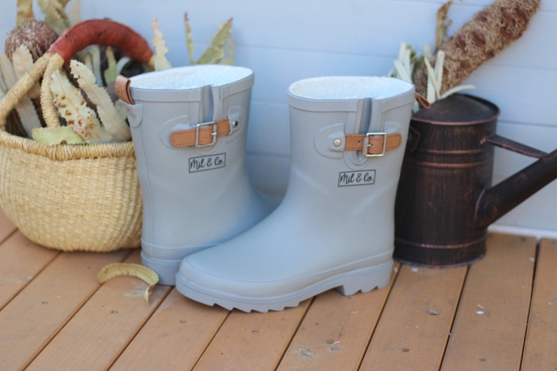 lined gumboots