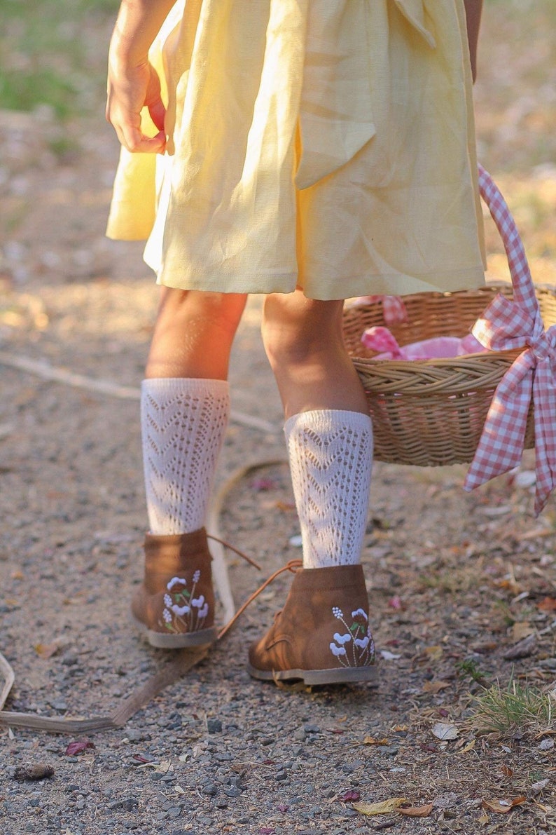 New CAMILLA premium wax chocolate leather baby & toddler boots with stunning embroidery image 1