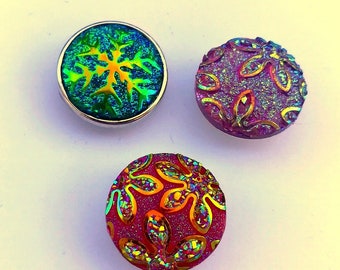 Set of 3 interchangeable Snap button snap