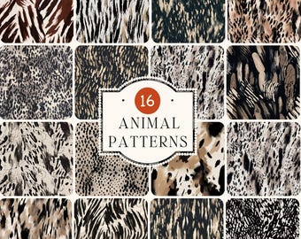 Animal Pattern Animal Print Clipart Digital Animal Prints Leopard Print Cheetah Print Tiger Print Abstract Print Zebra Skin Pattern