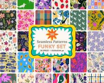 Abstract Floral Patterns Funky Botanical Seamless Pattern Kids Cute Animal Patterns Floral Groovy Patterns Funny Backgrounds