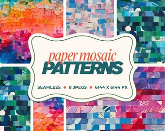 Newspaper Seamless Collage Digital Paper Printable Scrapbook Words Pattern Newspaper Text Seamless Pattern Collage Backdrop Digital Download