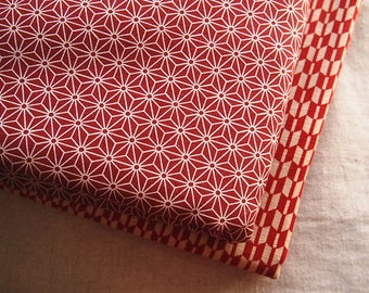 Beautiful Japanese Asanoha red 110 * 50 cm