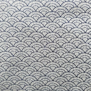 Tissu japonais, Seigaiha, vague, esprit rétro, vintage, motif géométrique, beige, seigaiha pointillé, image 4