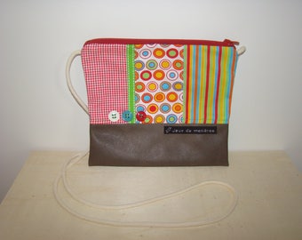 Mini bag "multicolor", stripes and gingham checks