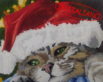 PDF Art Quilt Pattern "Gatto Natale"