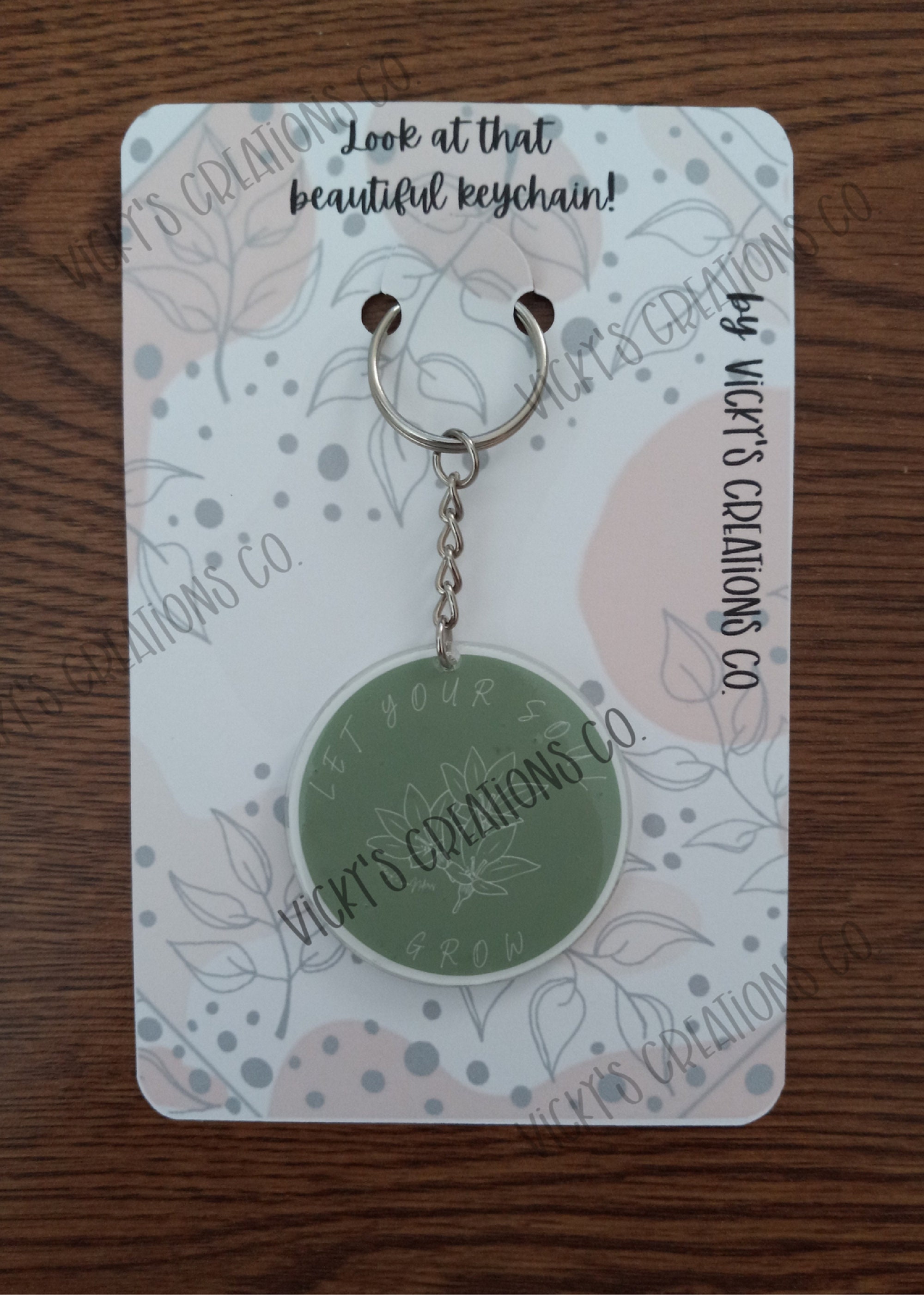 Custom Keychain Backing Cards Business Logo Design Etsy