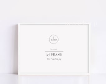 A4 Frame Mockup, White Frame Mockup for Poster, Frame Mock Up, Frame Mockup A4, Thin frame Mockup, Mockup Interior