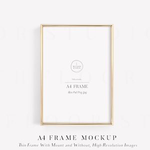 Frame Mockup A4, Gold Mock Up Frame, Psd Mockup, Gold Frame Mockup, Mockups, Digital Frame