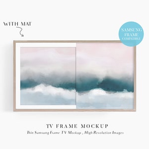 Frame TV Mockup, Horizontal Mockup Frame, Frame TV Art Mockup, Think Black Frame, Frame Mock Up