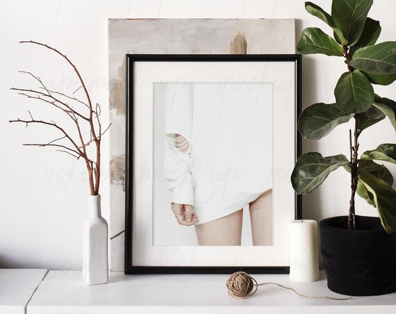 Black Frame Mockup Stock Photography Poster Mockup Stock Photo