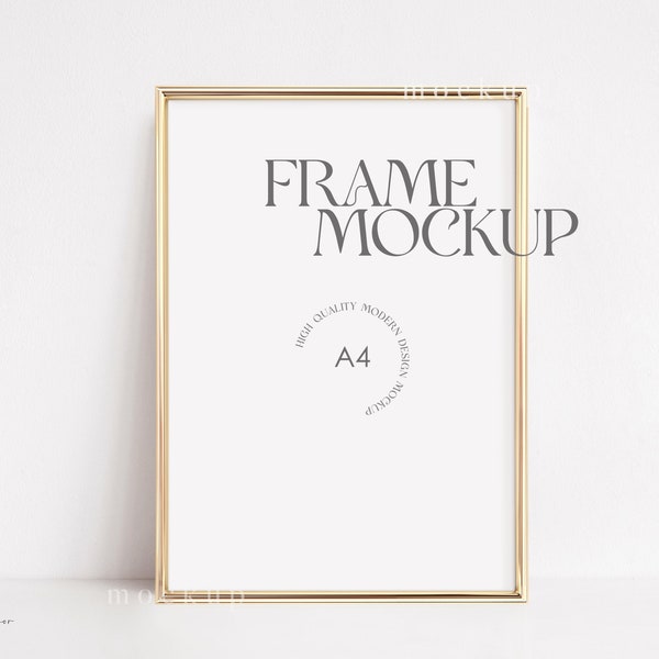 Goldrahmen Mockup, A4 Poster Mockup, Psd, Goldrahmen Mock Up, Styled Frame Mockup, Rahmen Mockup A4, Goldrahmen Png, Rahmen Mock Up,