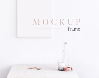 White Frame Mockup, 8x10 Mockup Frame, Frame For Poster, Simple Frame Mock Up, Stock Photos, Poster Mockup, Instant Download, Product Mockup