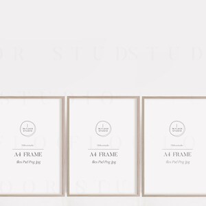 Frame Mockup Bundle, Frame Mockup A4, Thin Frame Mockup, Minimalist, A4 Frame Mockup, A4 Digital Frame, Mockup Frame Psd, image 1