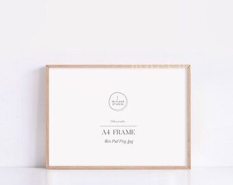 Frame Mockup Horizontal, A4 Frame Mockup, Poster Mockup, Frame Mock Up, Simple Frame Mockup, Wooden Frame Mock Up