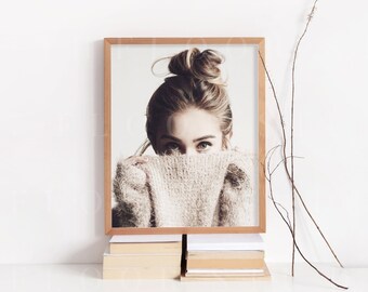 Posterrahmen Mockup, Mockup Rahmen, Holzrahmen Mockup, Styled Stock, Minimalistisches Mockup, Print Mockup, Schreibtisch Mockup
