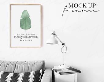 Styled Photography, Vertical Frame Mockup, Minimal Stock Photo, Styled Frame Mock Up, Empty Frame, Stock Photography, Art Display