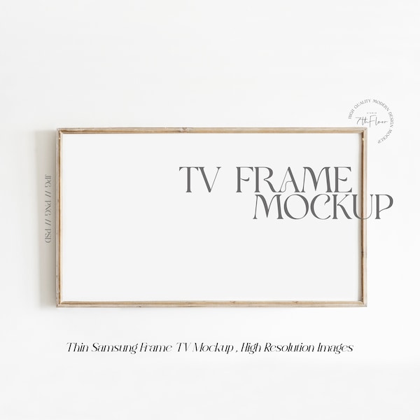 Frame TV Mockup, Rustic Frame Mockup, Horizontal Mockup Frame, Frame TV Art Mockup