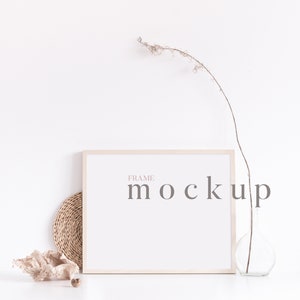 Frame Mockup Horizontal, Mockup Frame Psd, Styled Stock Photos, Frame For Poster, Product Mockup, Digital Frames, Wooden Frame Mock Up