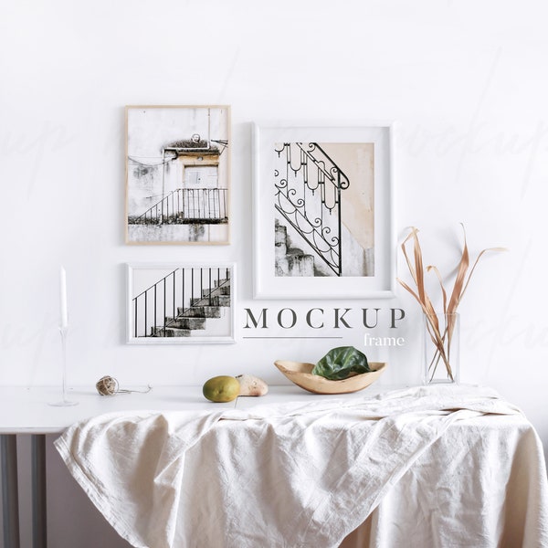 Frame Mockup, Mockup Frame Set, Gallery Wall Mockup, Minimalist, Print Mockup, White Frame Mockup, Poster Mockup, Frame Mock Up, Room Mockup