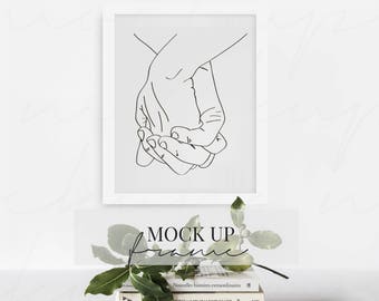 Styled Photo Frame Mockup, Frame Mock Up, Stock Photo, Psd Photoshop, Product Mockup, Wall Art Display, Artwork Display, Minimal Mockup