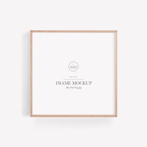 Frame Mockup Square, Wood Frame Mockup, Square Frame Mockup, Frame Mock Up, Poster Mockup, Simple Frame Digital, Square Frame Mock Up