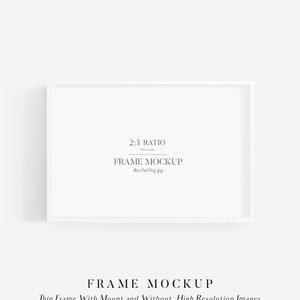 Weißer Rahmen Mockup, Poster Mockup, Psd, Minimalistischer Rahmen Mockup, Mockup Innenraum, Digitaler Bilderrahmen