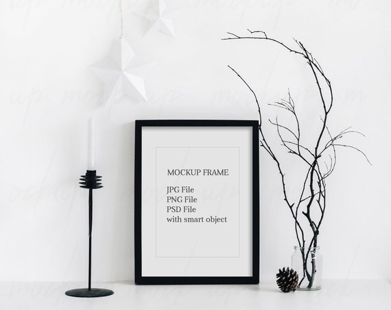 Christmas Frame Mock Up Merry Christmas Mock Up Frame
