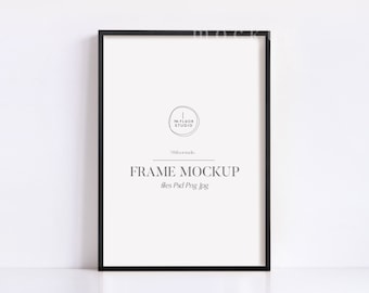 Black Frame Mockup, Frame Mockup A4, Simple Mockup Frame, Poster Mockup, Digital Frame Mock Up, Mockup Frame A4