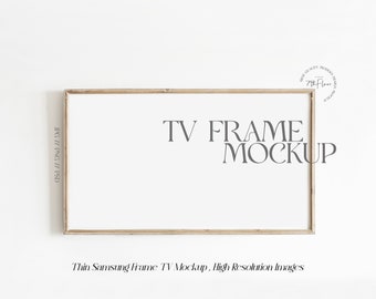 Rahmen TV Mockup, Rustikaler Rahmen Mockup, Horizontaler Mockup Rahmen, Rahmen TV Art Mockup