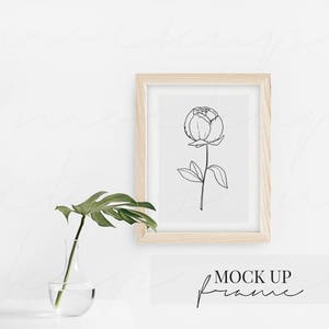 Simple Digital Frame, Frame Mockup, Minimal Mock Up, Smart Object Photoshop, Instant Download, Vertical Frame, Frame Stock Photo,