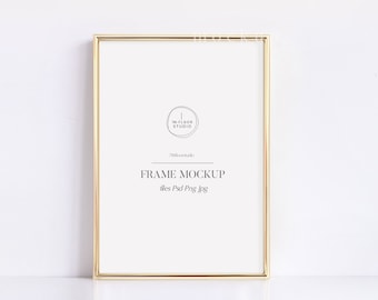 A4 Gold Frame Mockup, A4 Frame Mock Up, Poster Mockup, Psd, Gold Frame Mock Up, Styled Frame Mockup, Frame Mockup A4, Gold Frame Png