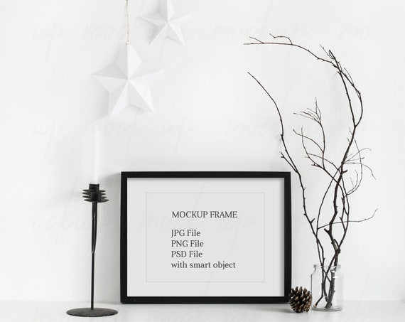 Christmas Frame Mockup Horizontal Frame Mockup Poster Mock Up Christmas Frame Mockup Horizontal Frame Mockup Poster Mock Up