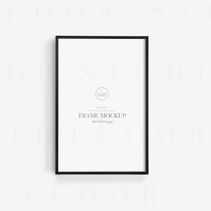 Portrait Frame Mockup, Black Frame Mockup, Mockup Frame, Poster Mockup Digital Frame, Thin Frame Mock Up, Black Frame Mock Up