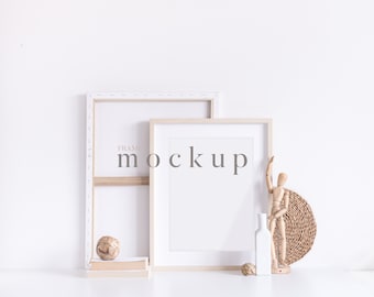 Frame Mockup For Poster, Styled Frame Mockup, Digital Mock Up, Minimalist Frame, Product Mockup, Wooden Frame Mock Up, Stock Photos