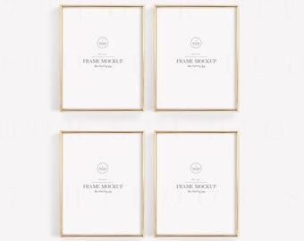 Gold Frame Mockup, 11x14 Mockup Frame, Poster Mockup, Frame Mock Up Bundle, 11x14 Frame Mockup, Gallery Wall Mockup