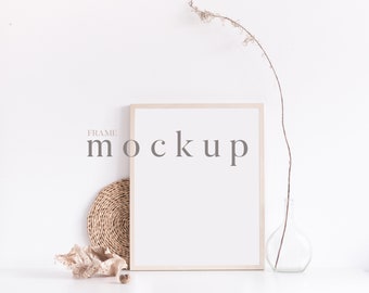 Mockup Frame Psd, Styled Frame Mockup, Holzrahmen, Styled Stock Photography, Digitaler Rahmen, Schreibtisch Mockup, Minimalist Mockup