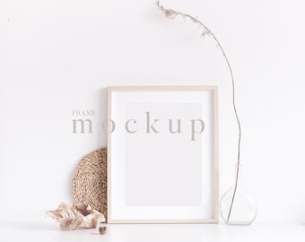 Frame Mockup Photography, Poster Mockup, Stock Photo, Wooden Frame Mock Up, Mockup Frame, Styled Mock Ups