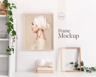 Frame Mockup for Poster, Poster Mockup, Digital Frame Mock Up, Styled Frame Mockup Minimalist, Modern Mockup, Wall Mockup