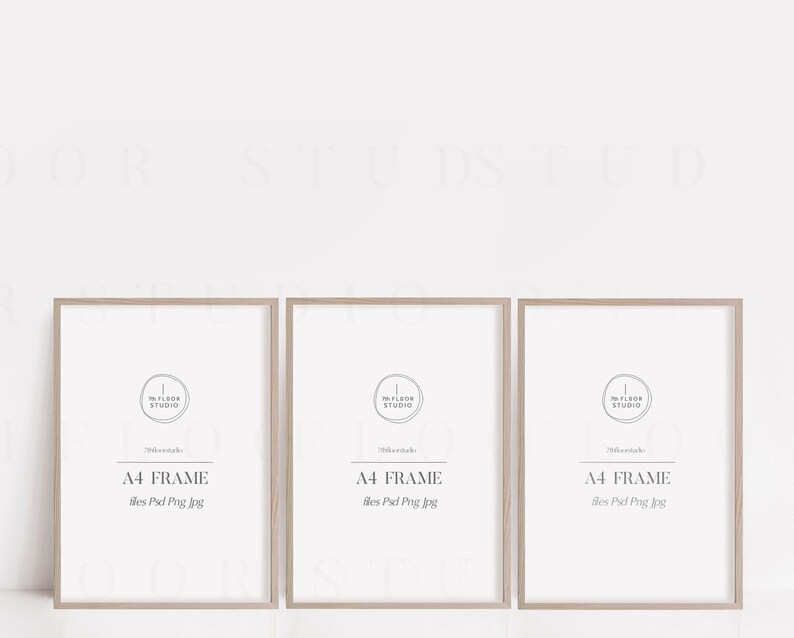 Frame Mockup Bundle, Frame Mockup A4, Thin Frame Mockup, Minimalist, A4 Frame Mockup, A4 Digital Frame, Mockup Frame Psd, image 1