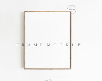 A4 Wood Frame Mockup, Thin Vertical Frame, Rustic Frame Mockup, Minimalist Clean Mockup, A4 Mockups
